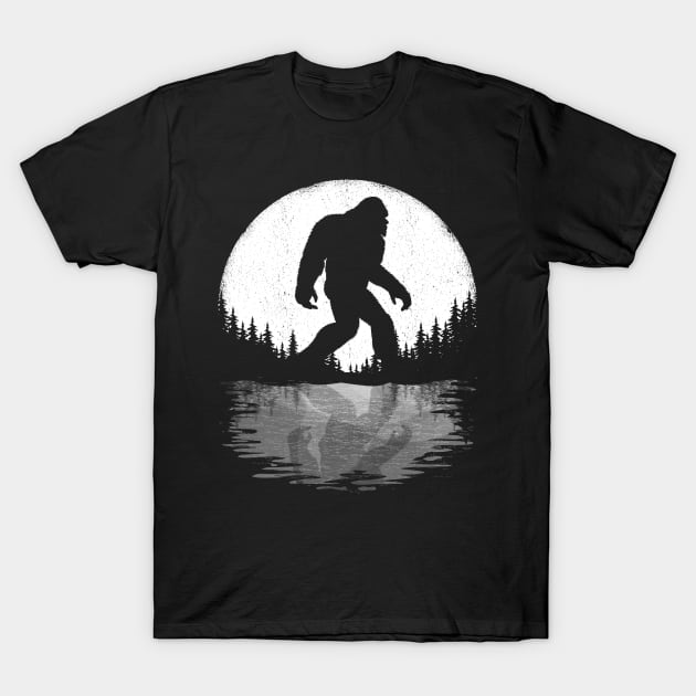 BIgfoot Moon T-Shirt by Tesszero